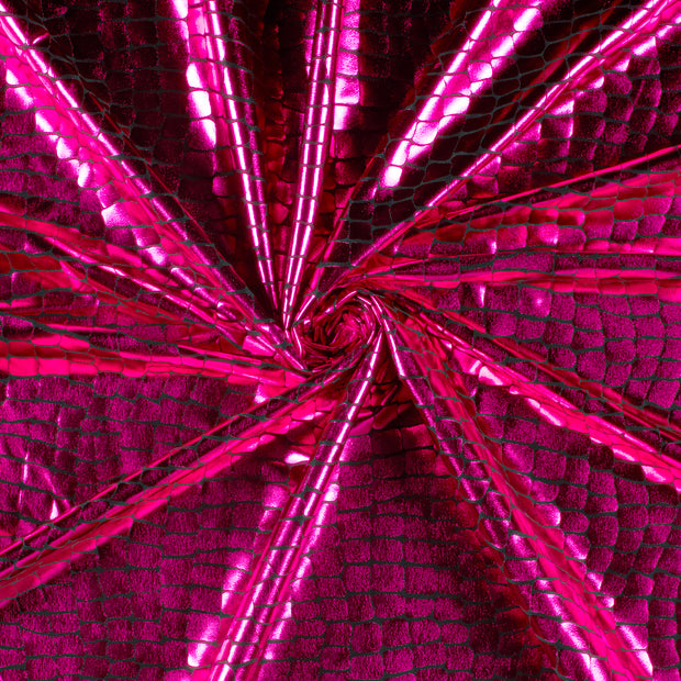 Lamé fabric Crocodiles foiled 