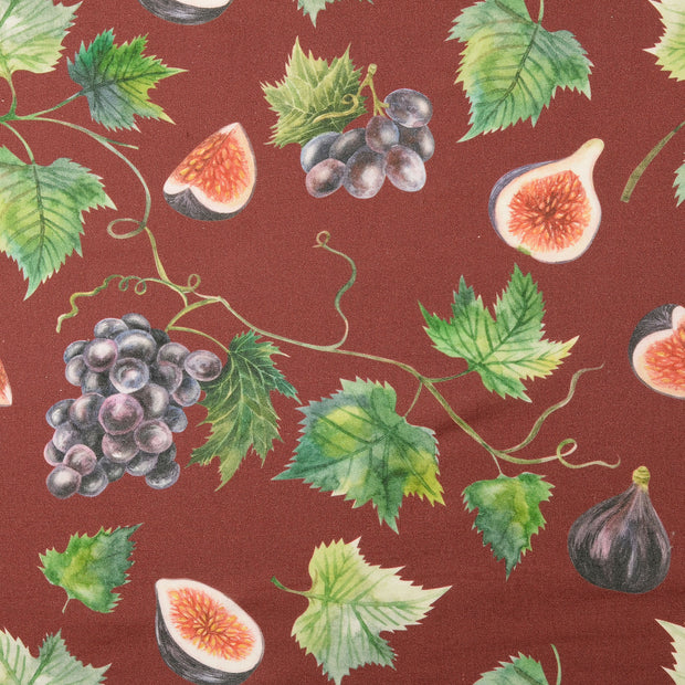 Cretonne tissu fruits Bordeaux