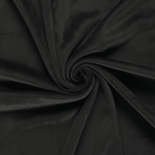Velvet fabric Black brushed 
