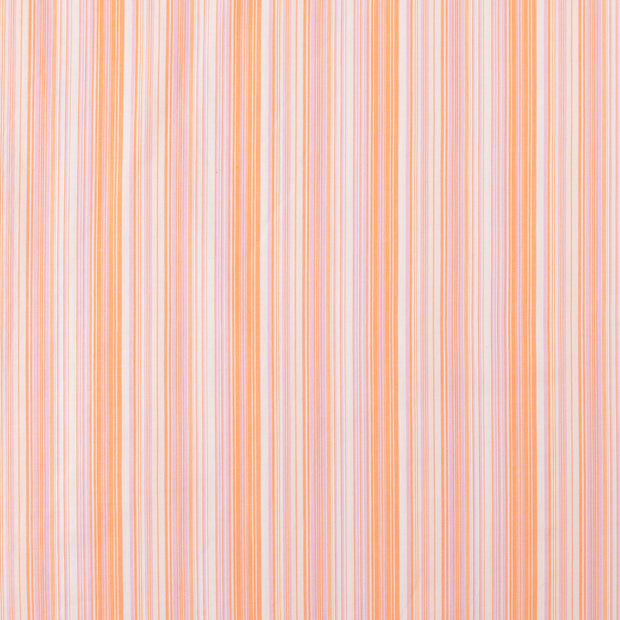 Popeline de coton tissu rayures multicolore