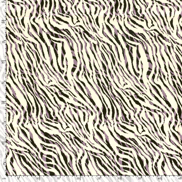 Viscose Satin tissu Abstrait Noir