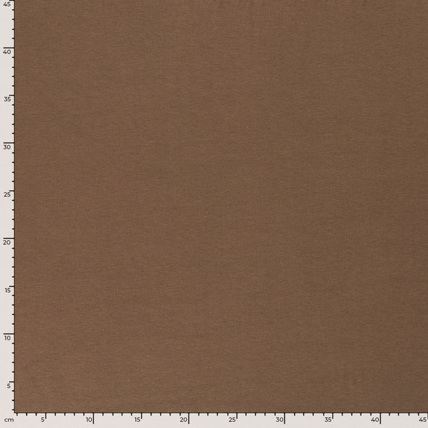 Jersey de Coton GOTS tissu Unicolore Gris taupe