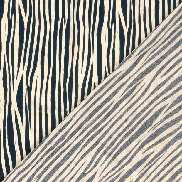 Bambou Poplin tissu rayures imprimé 