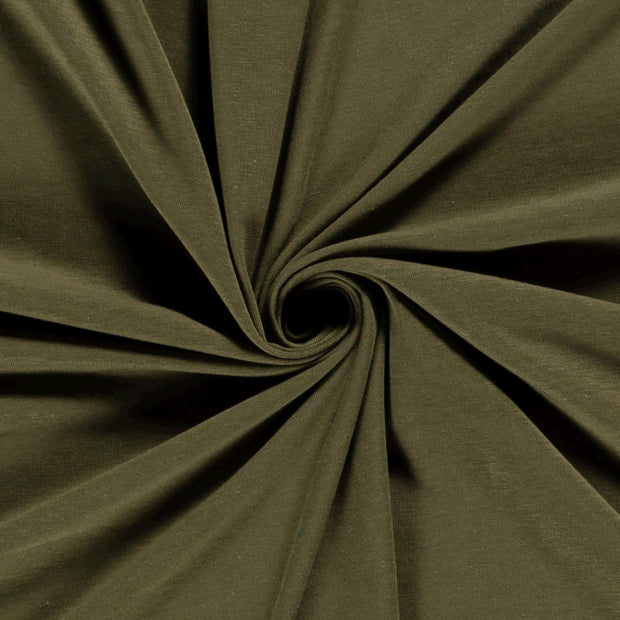 Bamboo Jersey fabric Olive Green 