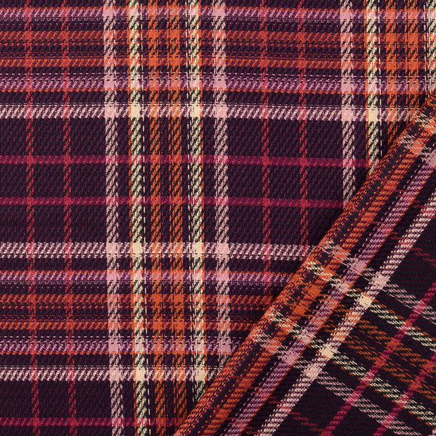 Popeline de Viscose tissu fuchsia fil teint 