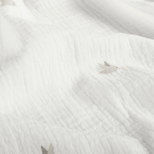 Double gaze tissu Abstrait Blanc cassé