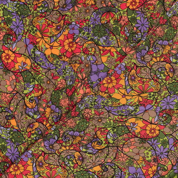 Polyester Bubble tissu fleurs imprimé 