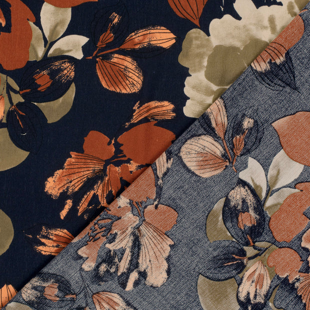 Borken Crepe fabric Abstract printed 