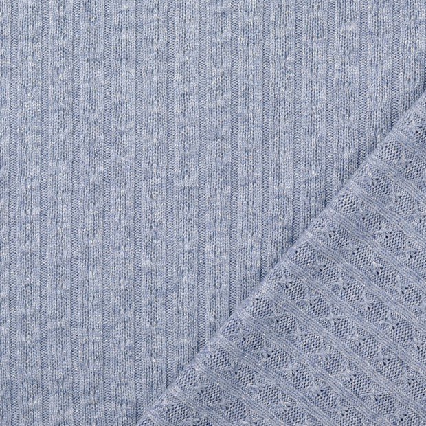Heavy Knit fabrik Indigoblau Lurex 