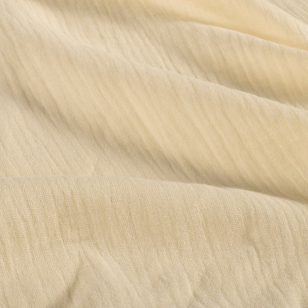 Double Gaze GOTS biologique tissu Unicolore Beige