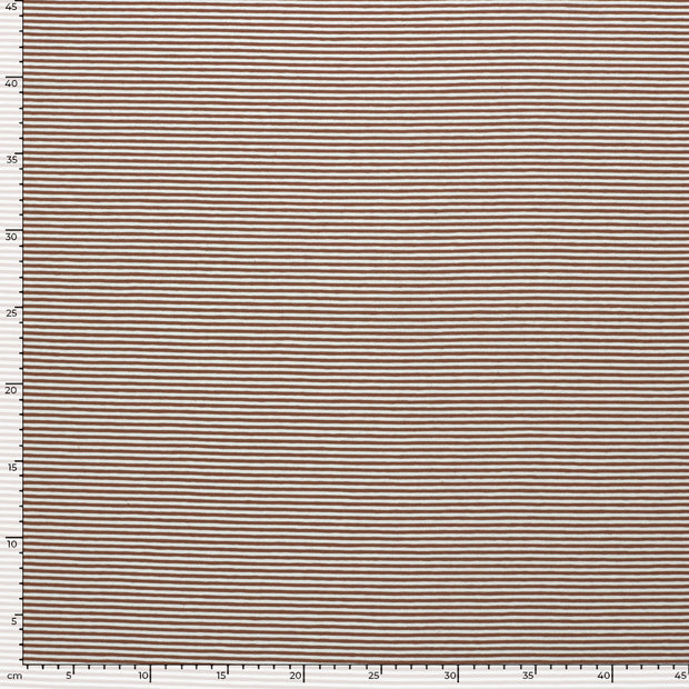 Cotton Jersey Yarn Dyed fabric Stripes Rust