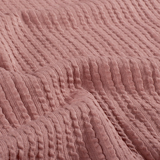 Rib Jacquard tissu Unicolore Mauve clair