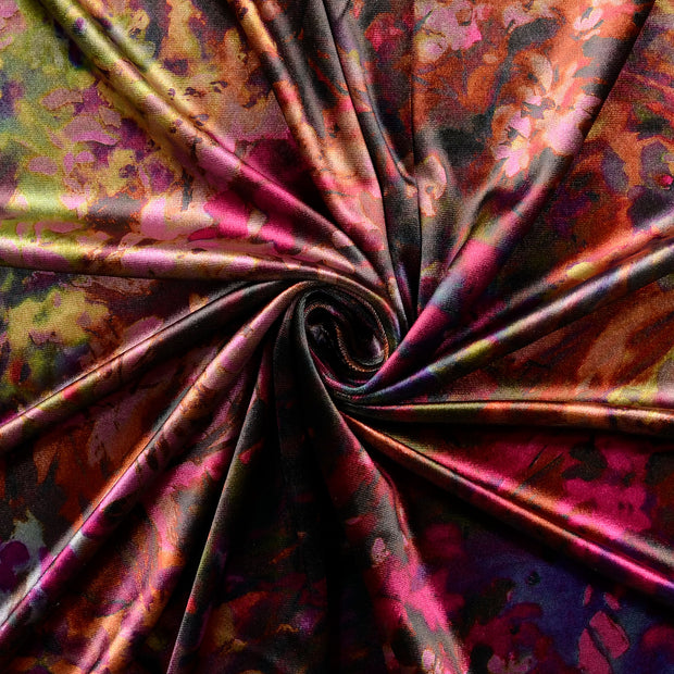 Velours fabric multicolor 