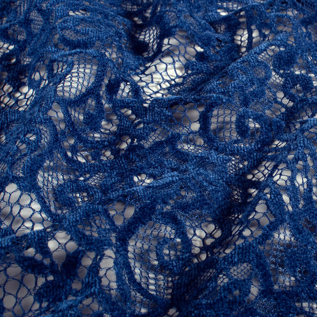 Chenille fabric Unicolour Indigo