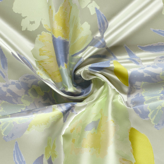 Jacquard tissu Vert Citron fil teint 