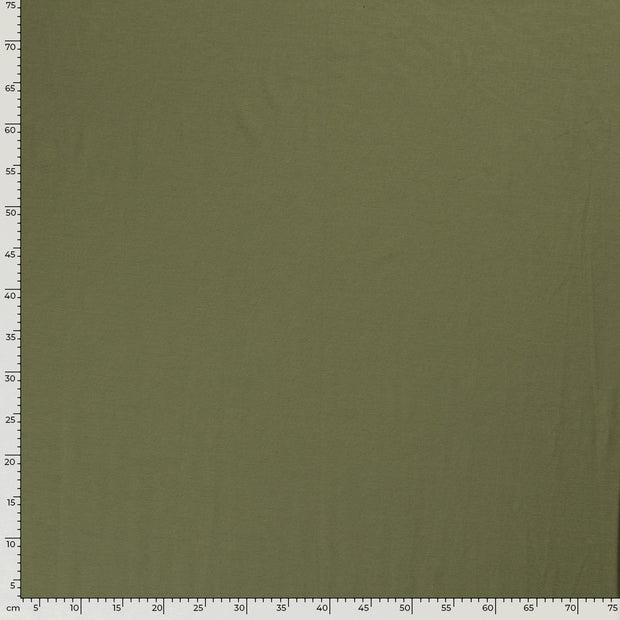 Jersey tissu Unicolore Vert Forêt