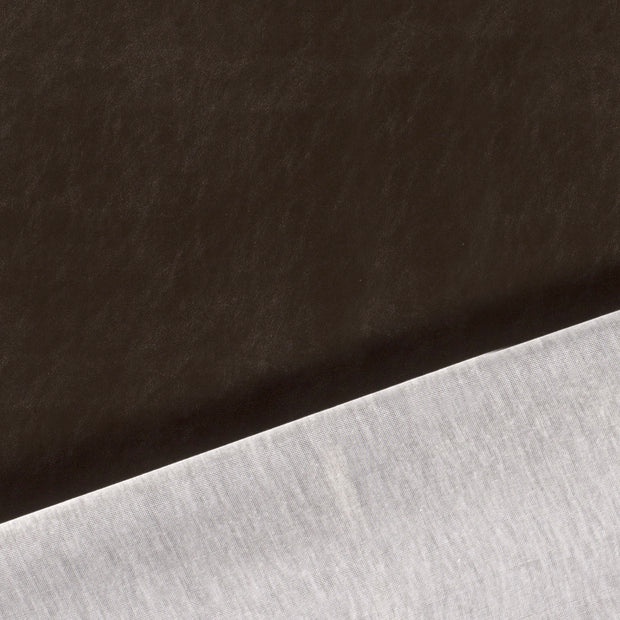 Imitation cuir tissu marron 
