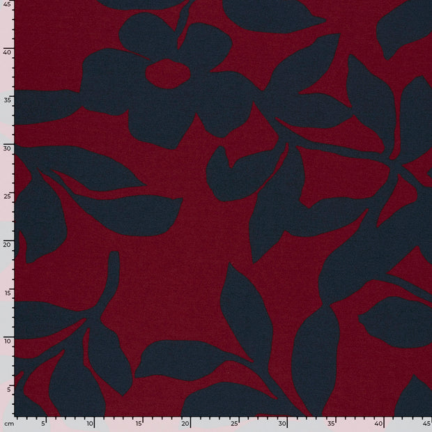 Punta di Roma fabric Abstract Bordeaux