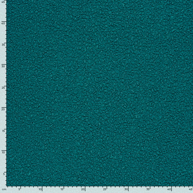 Bouclé fabric Unicolour Petrol