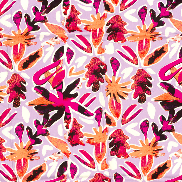 Popeline de Viscose tissu Lilas mat 