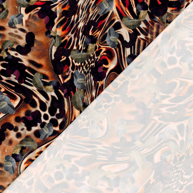 Satin fabric Abstract printed 