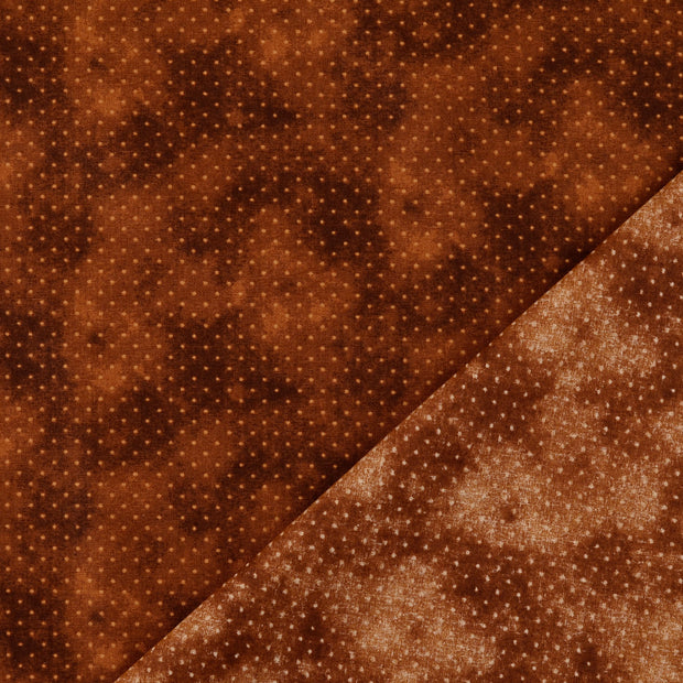 Popeline de Coton tissu Marron 