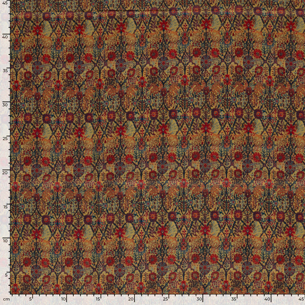 Cotton Poplin fabric Abstract Salmon