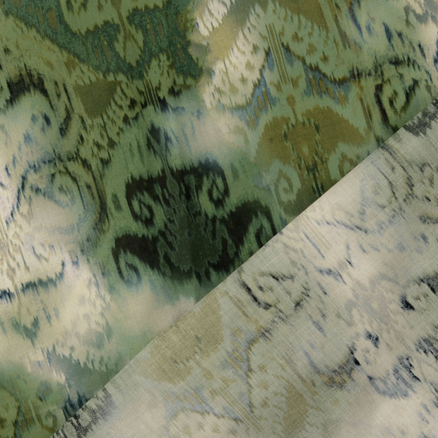 Voile tissu Vert Olive imprimé numérique 