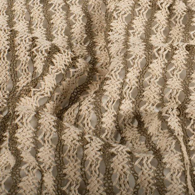Spitze fabrik Streifen Taupe Grau