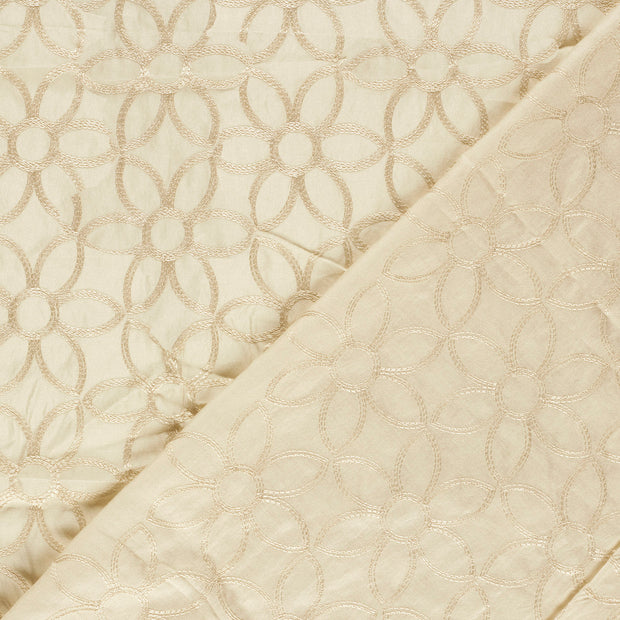  tissu fleurs brodé 