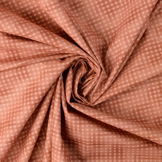 Popeline de Coton tissu Vieux rose 