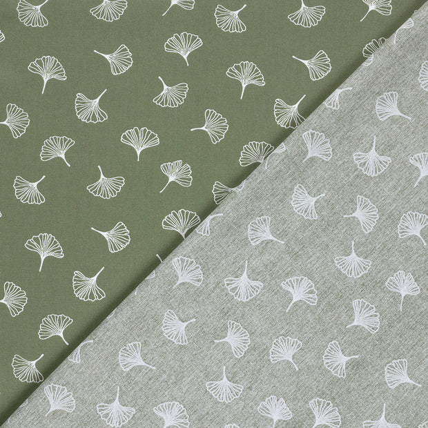 Popeline de Coton tissu Feuilles imprimé 
