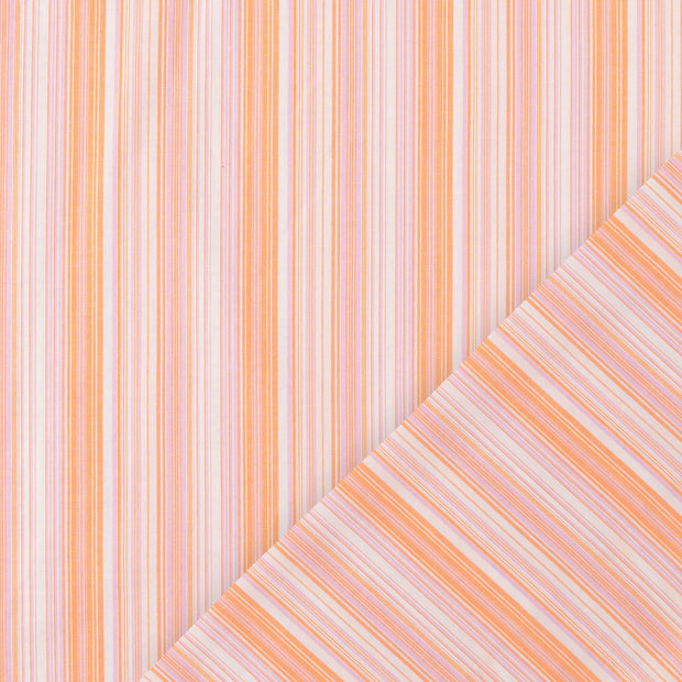 Popeline de coton tissu multicolore fil teint 
