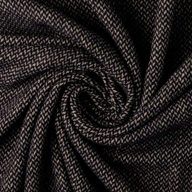 Chiffon en laine tissu Bleu Marine 