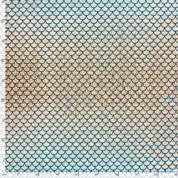 Lamé fabric Mermaid Silver