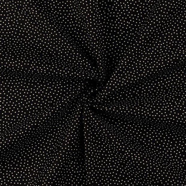 Popeline de Coton tissu Noir 