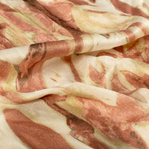 Satin Velvet fabrik Abstrakt Beige
