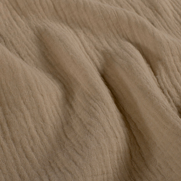 Double Gaze GOTS biologique tissu Unicolore Gris taupe