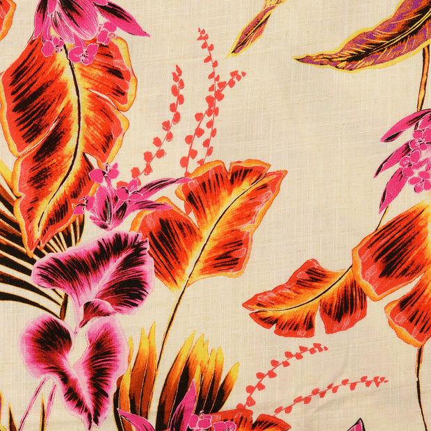  fabric Palmtrees orange