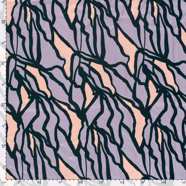Satin Duchesse fabric Abstract Lila