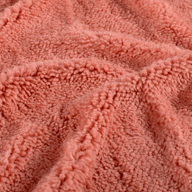 Sherpa Fleece tissu Unicolore Coral