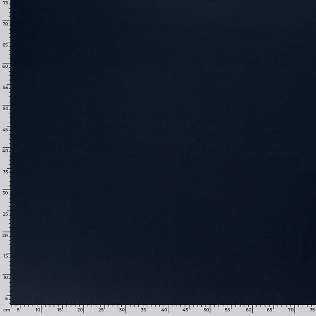 Satin Extensible tissu Unicolore Bleu Marine