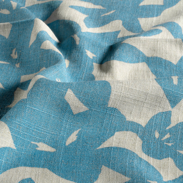  tissu fleurs Bleu Ciel