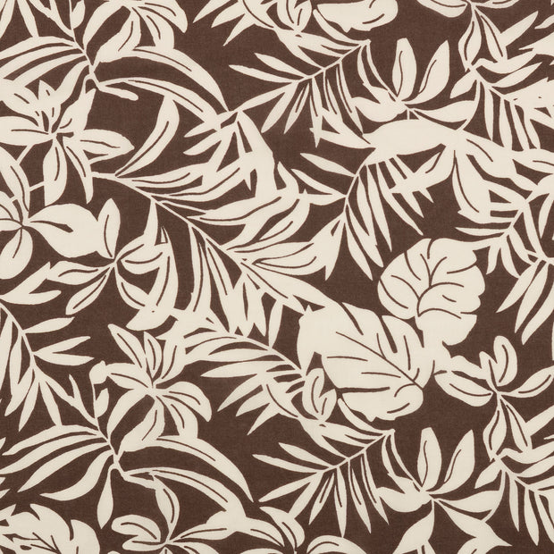 CO Voile fabrik Blumen braun