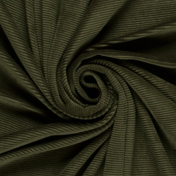 Corduroy 4.5w fabric Unicolour Olive Green
