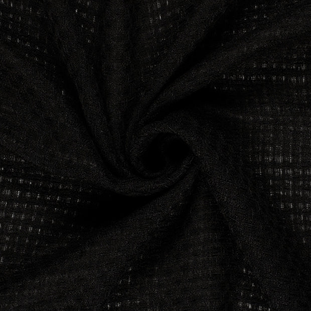 Jacquard fabrik Uni Schwarz