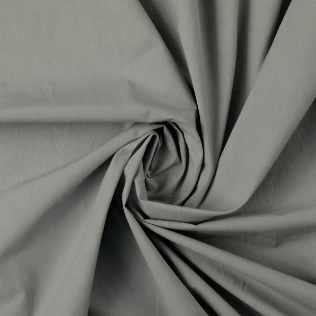 Popeline de Coton tissu gris 
