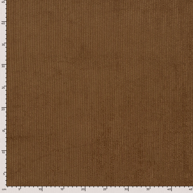Velours Côtelé 4.5w tissu Unicolore marron