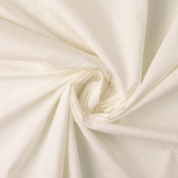 Popeline de Coton tissu Blanc 