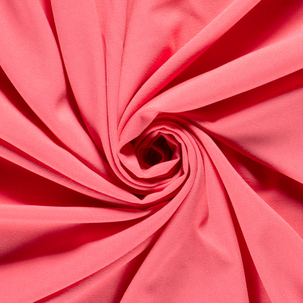 Moss Crêpe fabric Unicolour Coral